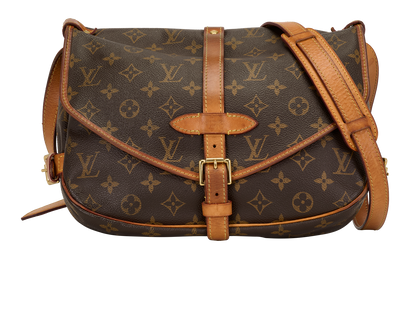 Saumur, &pound;395, Handbags, Brown, Canvas, Front view